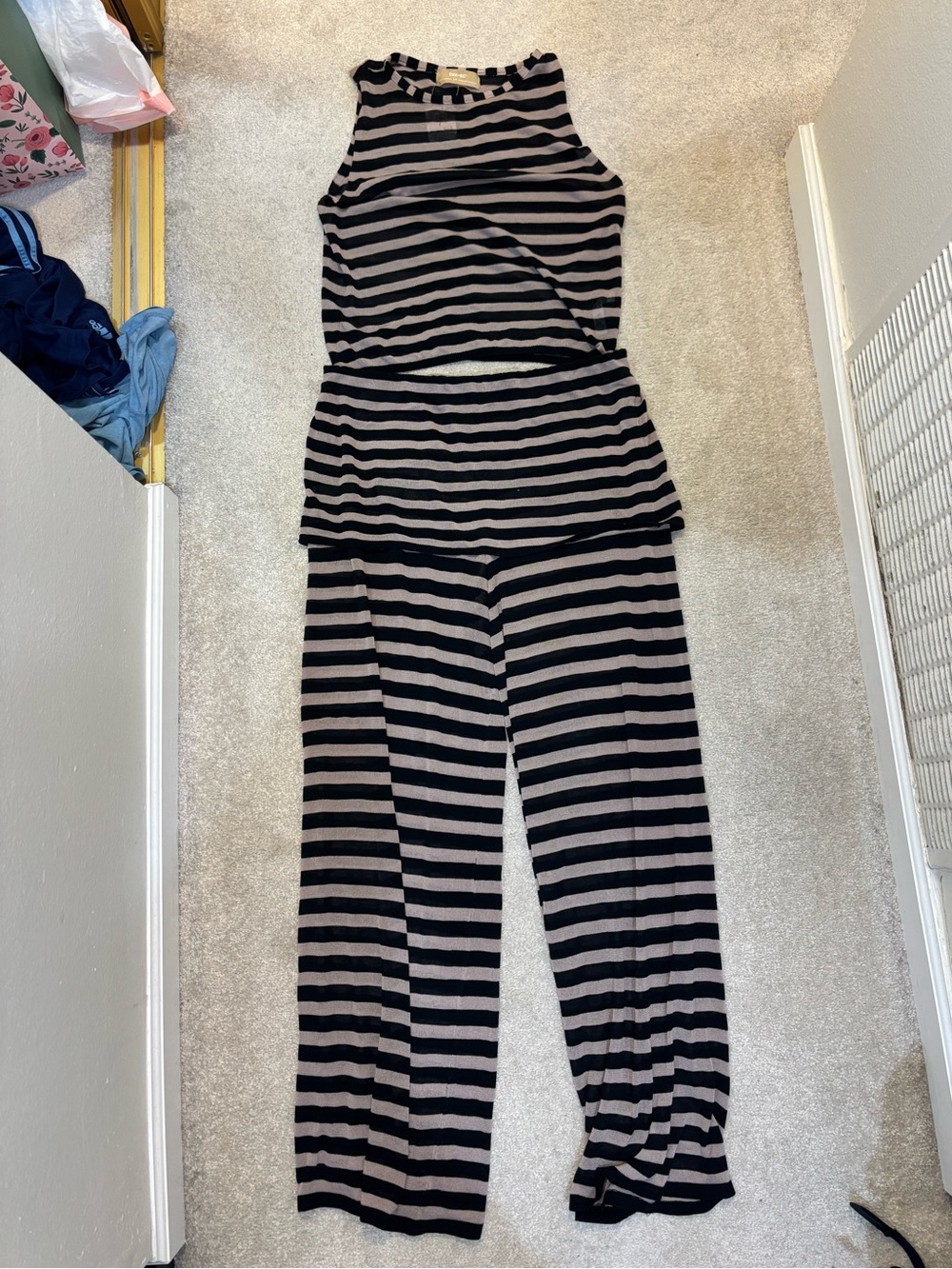 free people free-est striped set NWT size large